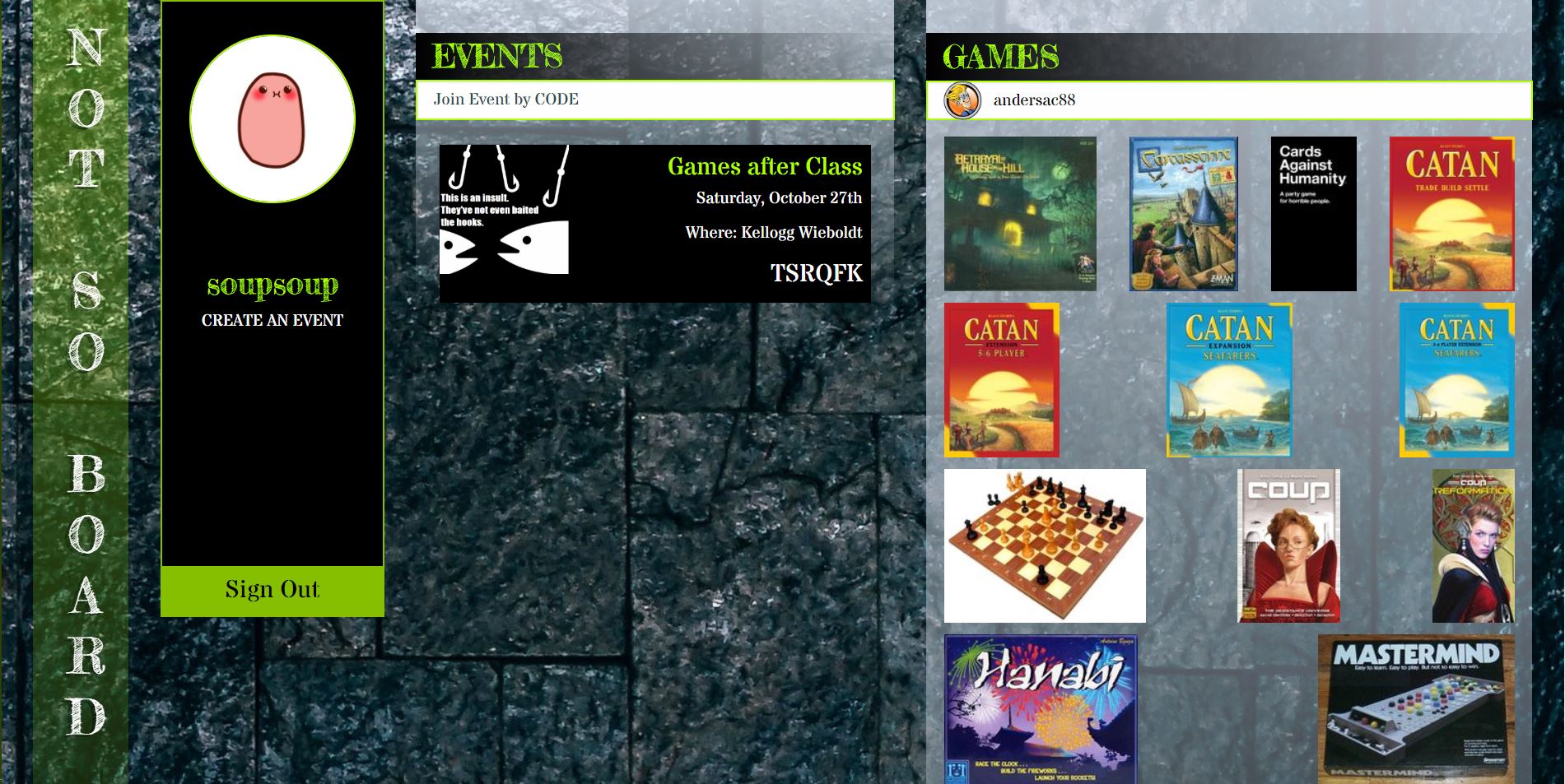not so board games website